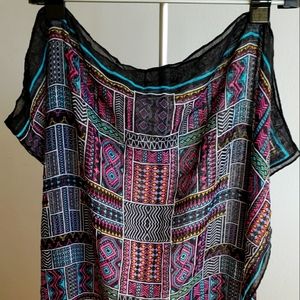 Multicolor tribal style patterns wrap